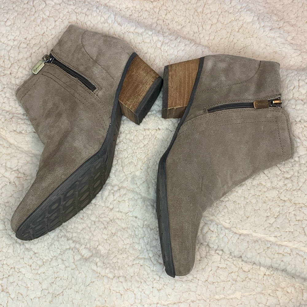 Blondo Valli Waterproof Booties Women’s Size 10M Tan 2” Heel Zipper Faux Leather